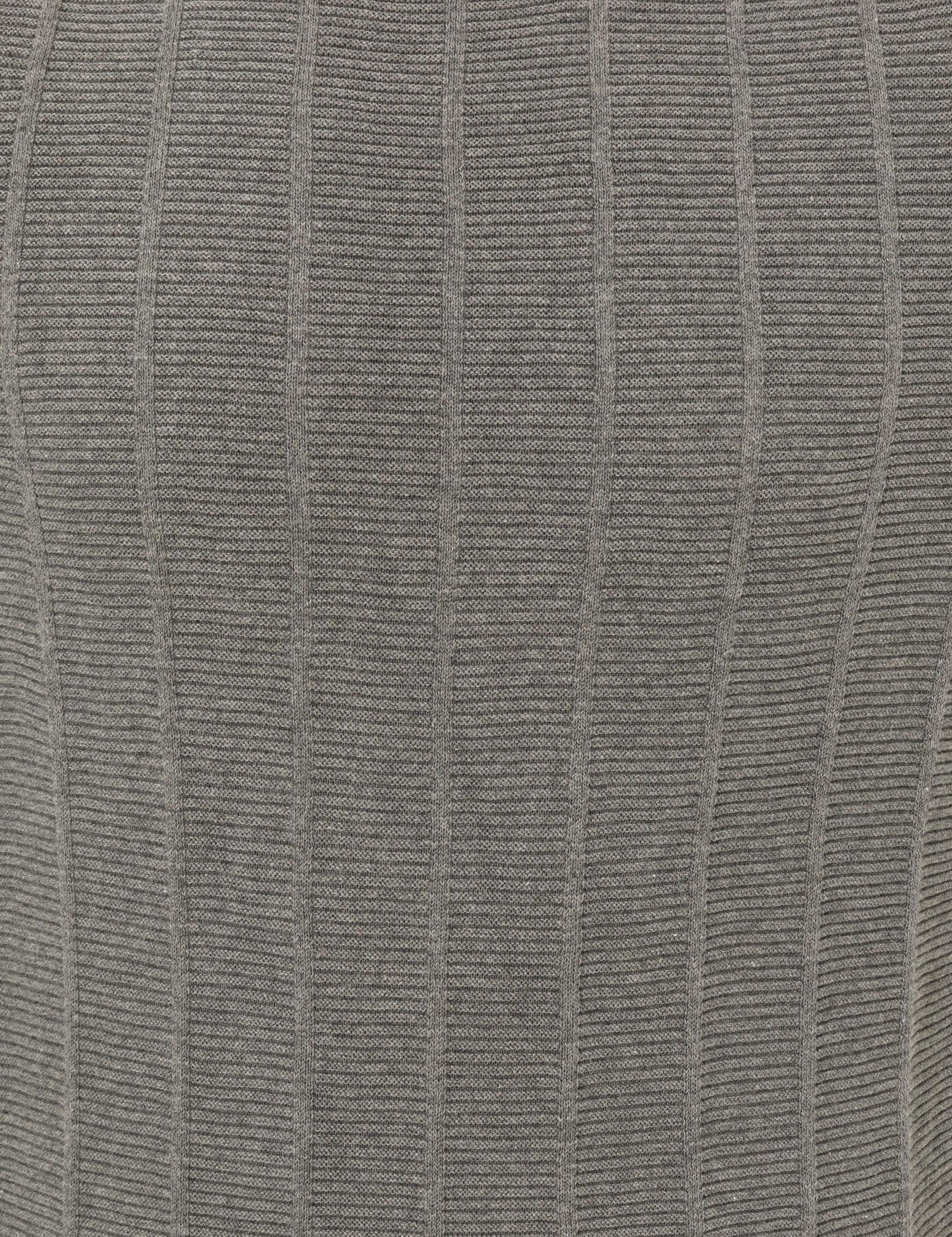 Açık Gri Melanj Slim Fit Bisiklet Yaka Triko Kazak