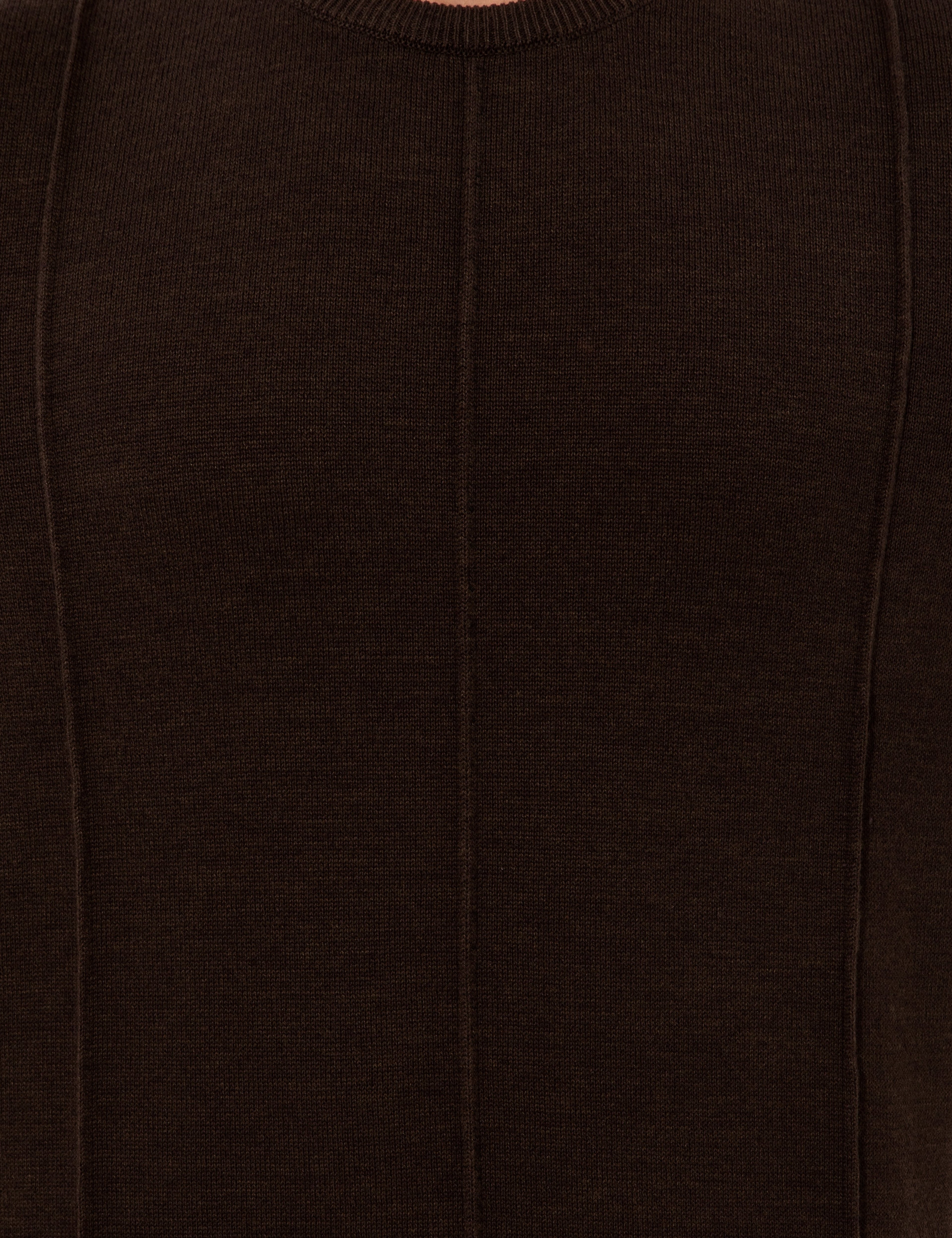 Kahverengi Slim Fit Bisiklet Yaka Triko Kazak - Image 6