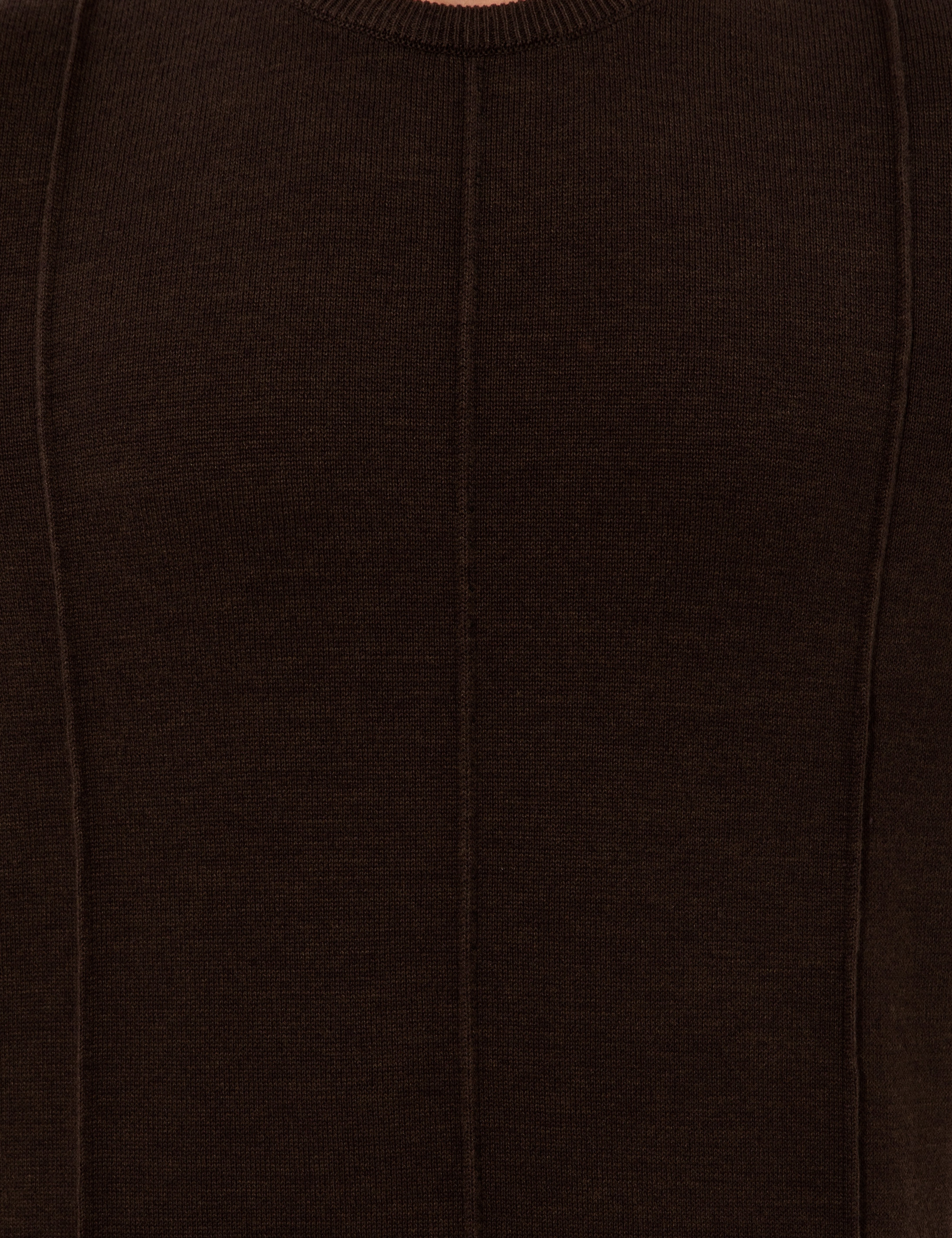 Kahverengi Slim Fit Bisiklet Yaka Triko Kazak