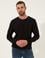 Siyah Slim Fit Bisiklet Yaka Triko Kazak