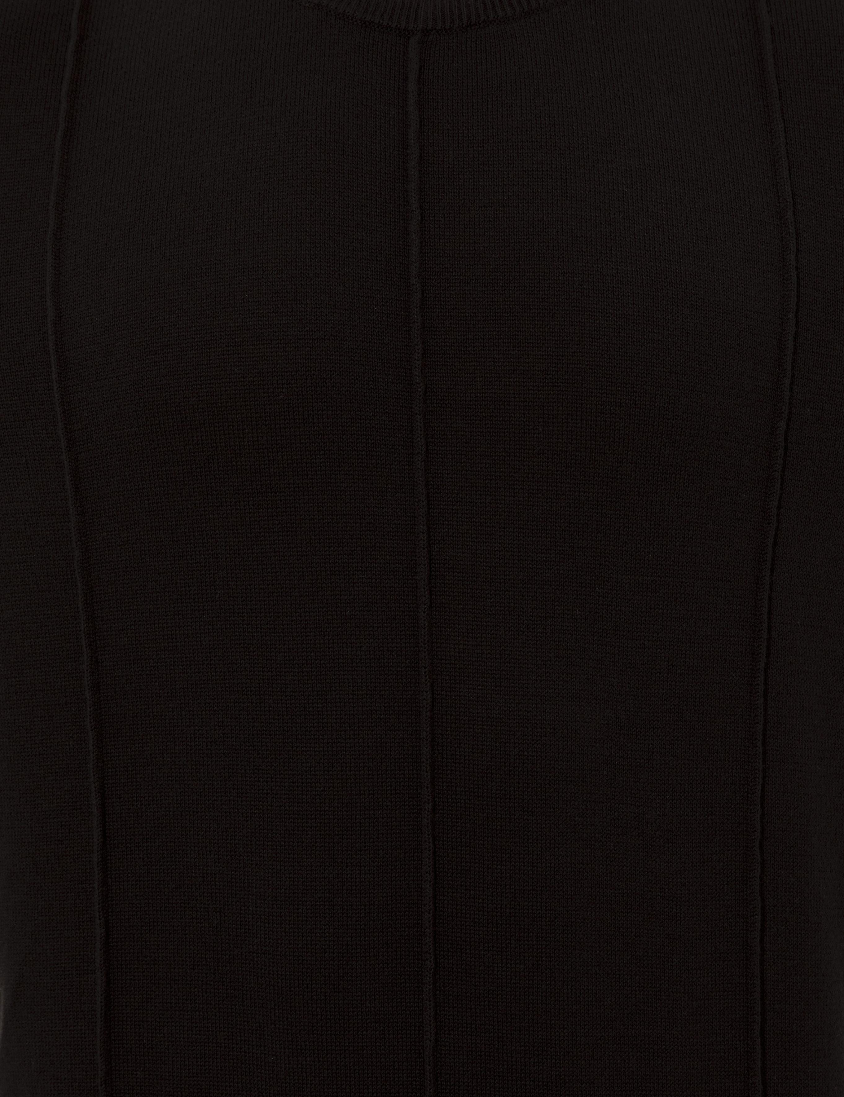 Siyah Slim Fit Bisiklet Yaka Triko Kazak