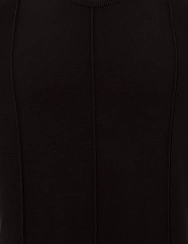 Siyah Slim Fit Bisiklet Yaka Triko Kazak