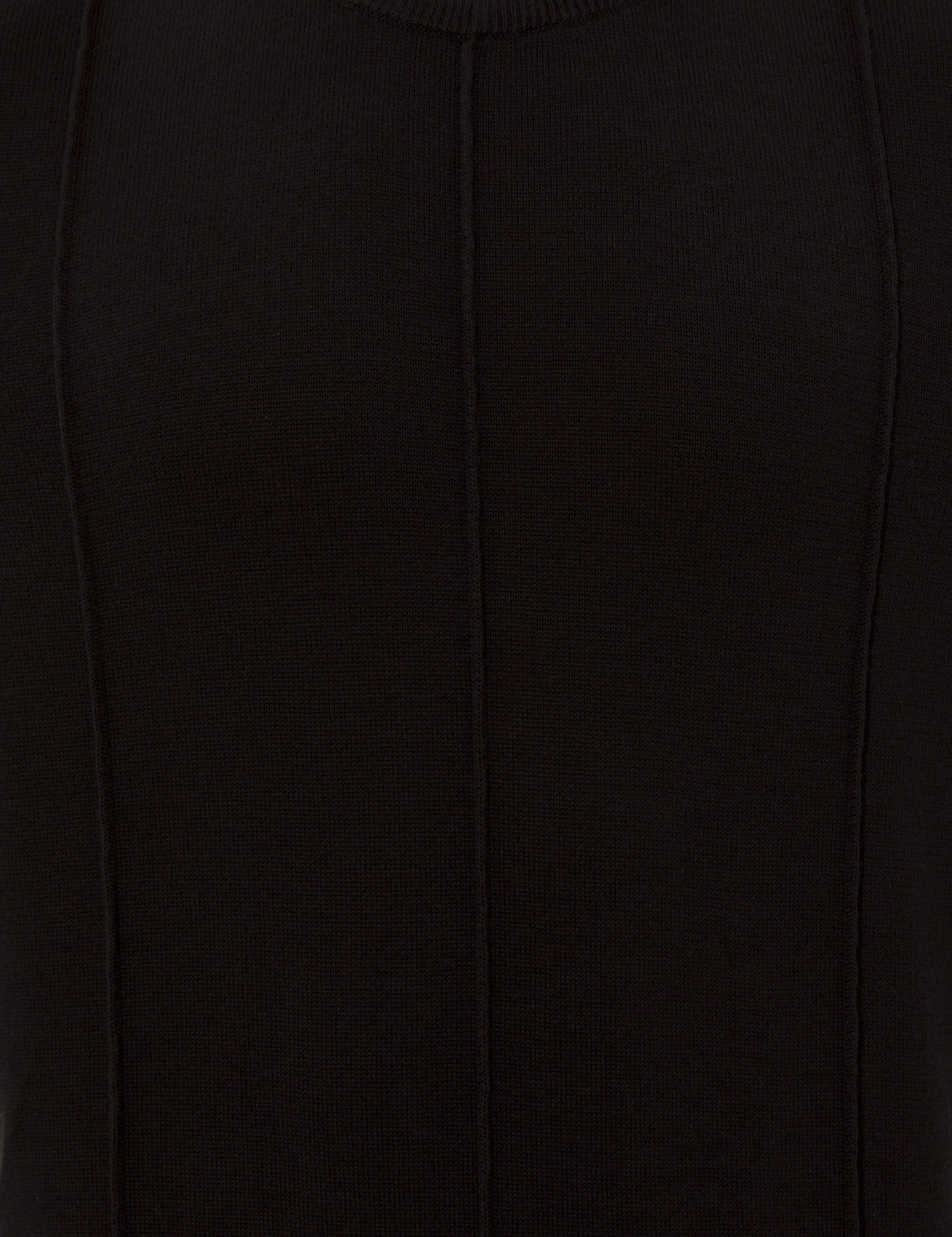 Siyah Slim Fit Bisiklet Yaka Triko Kazak