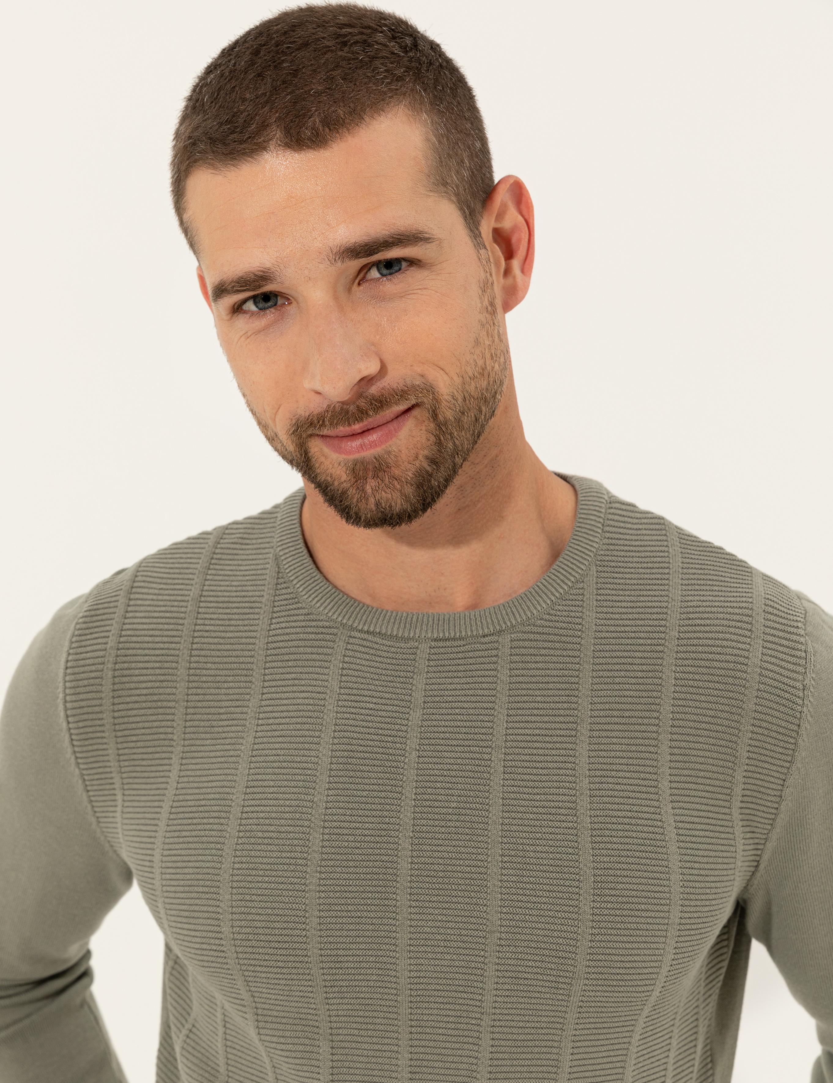 Çağla Slim Fit Bisiklet Yaka Triko Kazak