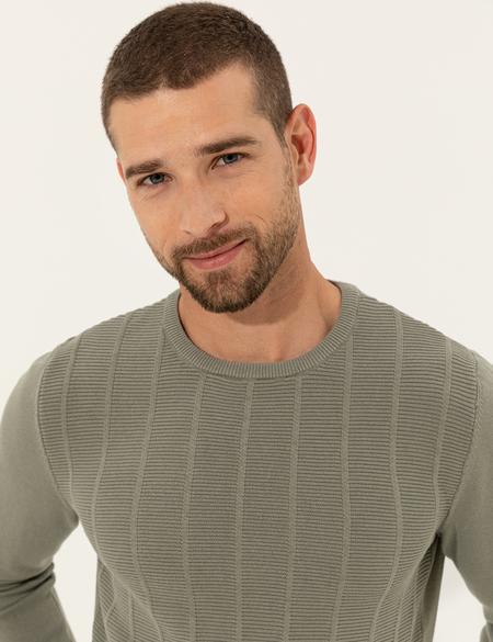 Çağla Slim Fit Bisiklet Yaka Triko Kazak - 50257067037