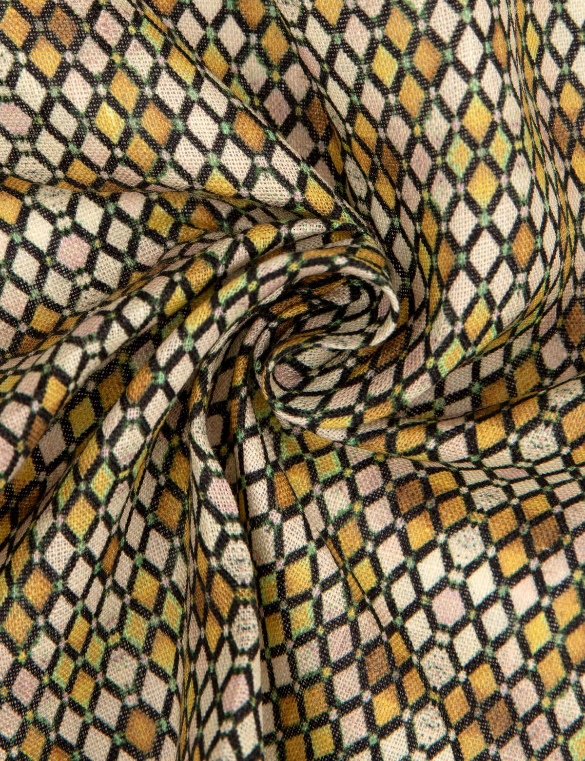 Kahverengi Keten Mendil - 50258279003