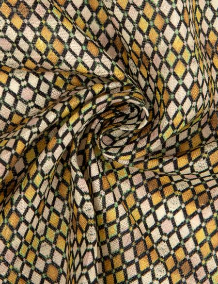 Kahverengi Keten Mendil - 50258279003