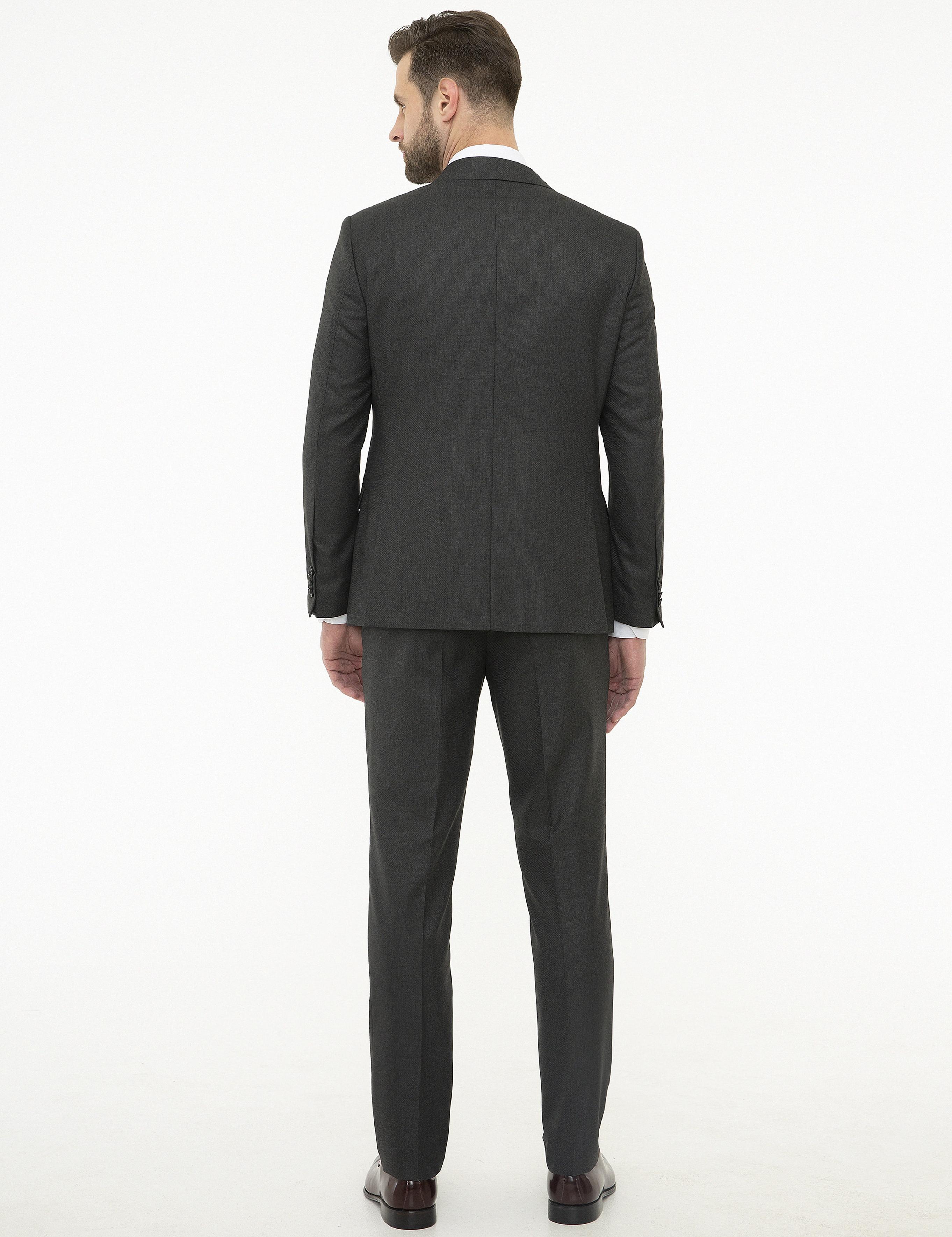 Antrasit Slim Fit Takım Elbise