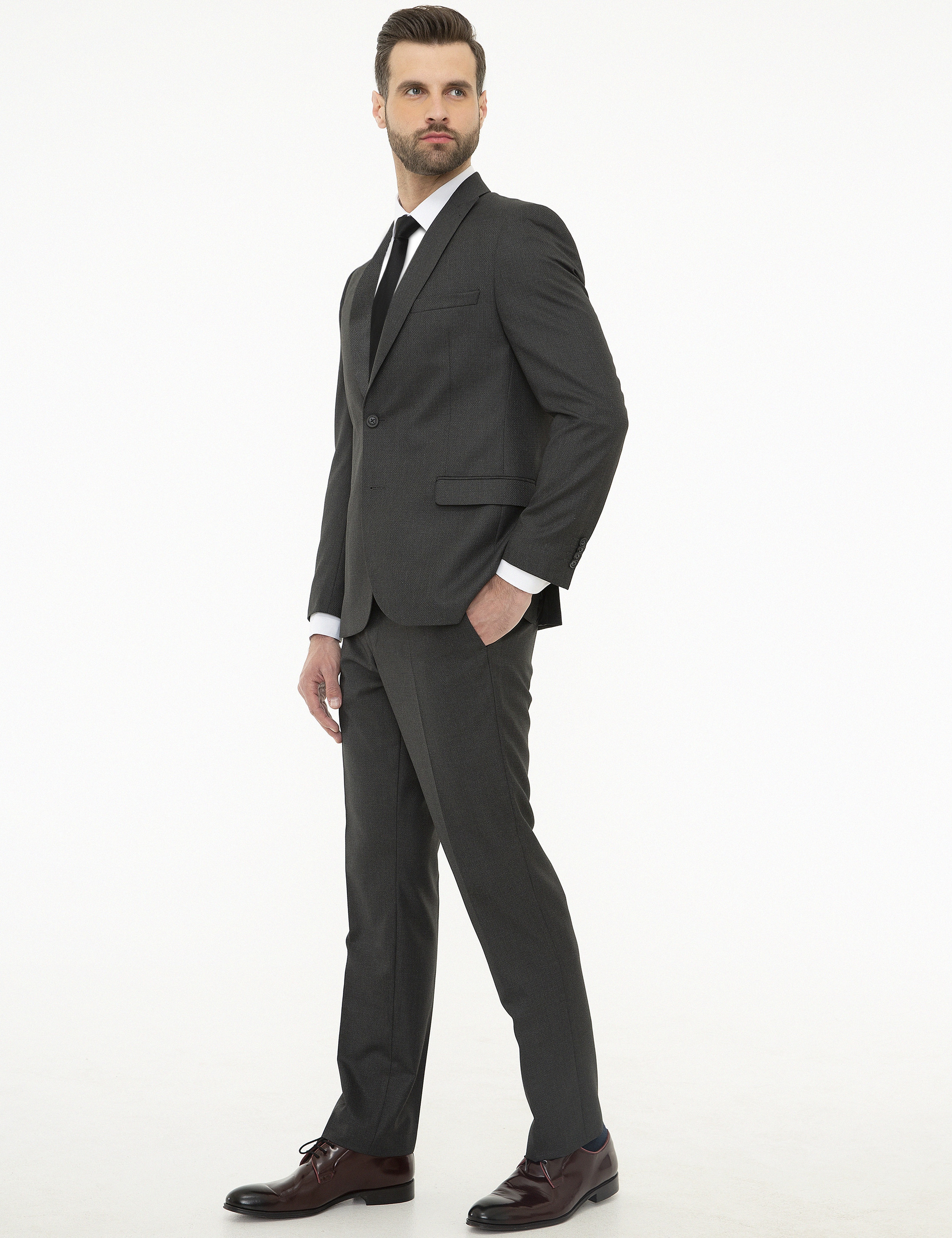 Antrasit Slim Fit Takım Elbise - Image 3
