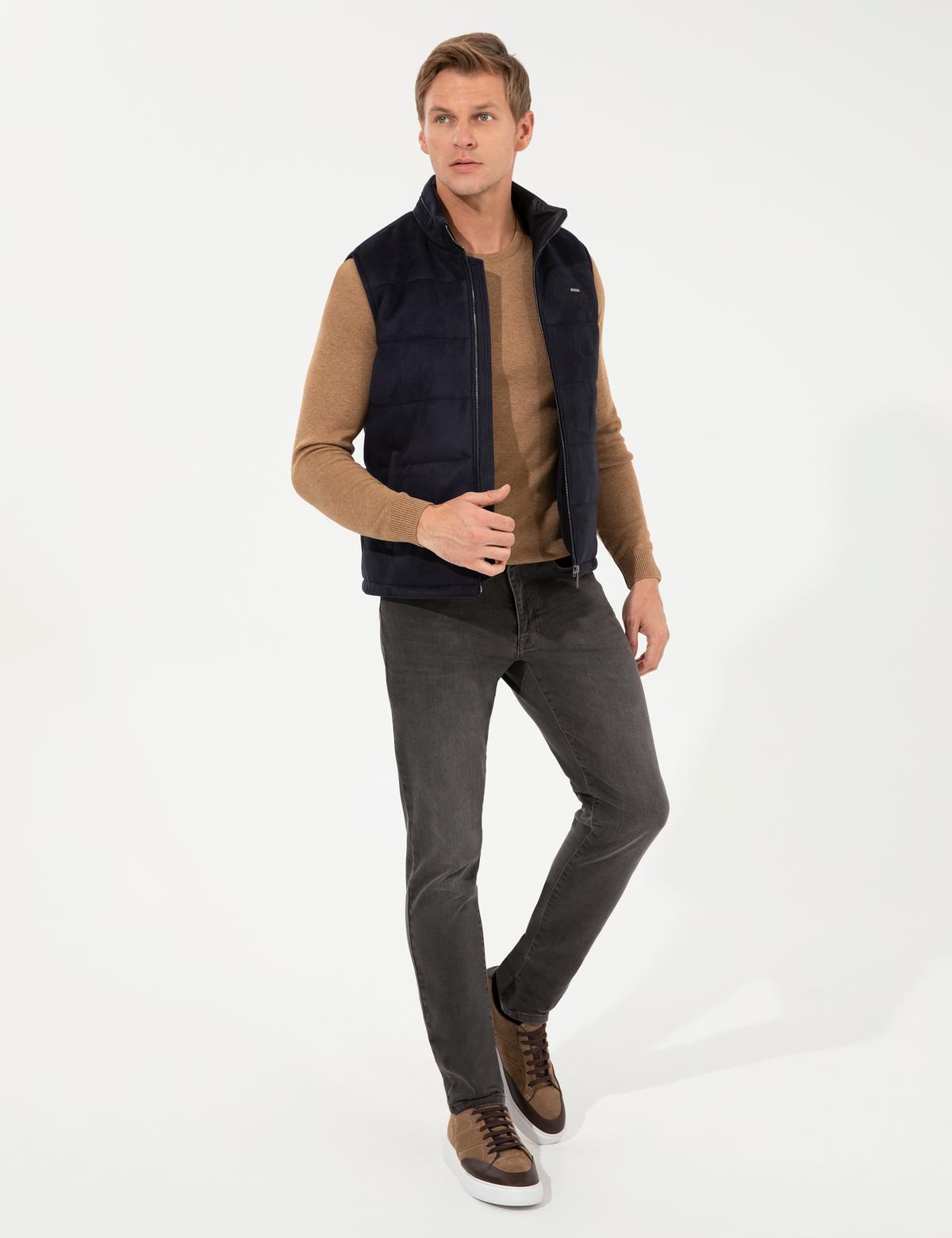 Lacivert Deri Ceket - 50262399032