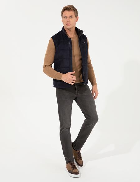 Lacivert Deri Ceket - 50262399032