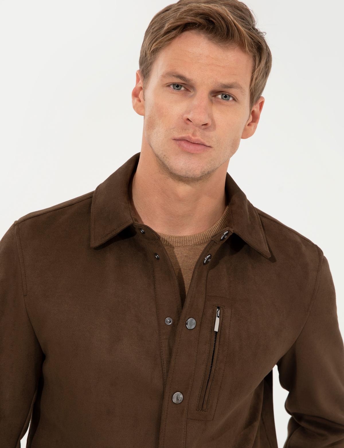 Haki Deri Ceket - 50262408023