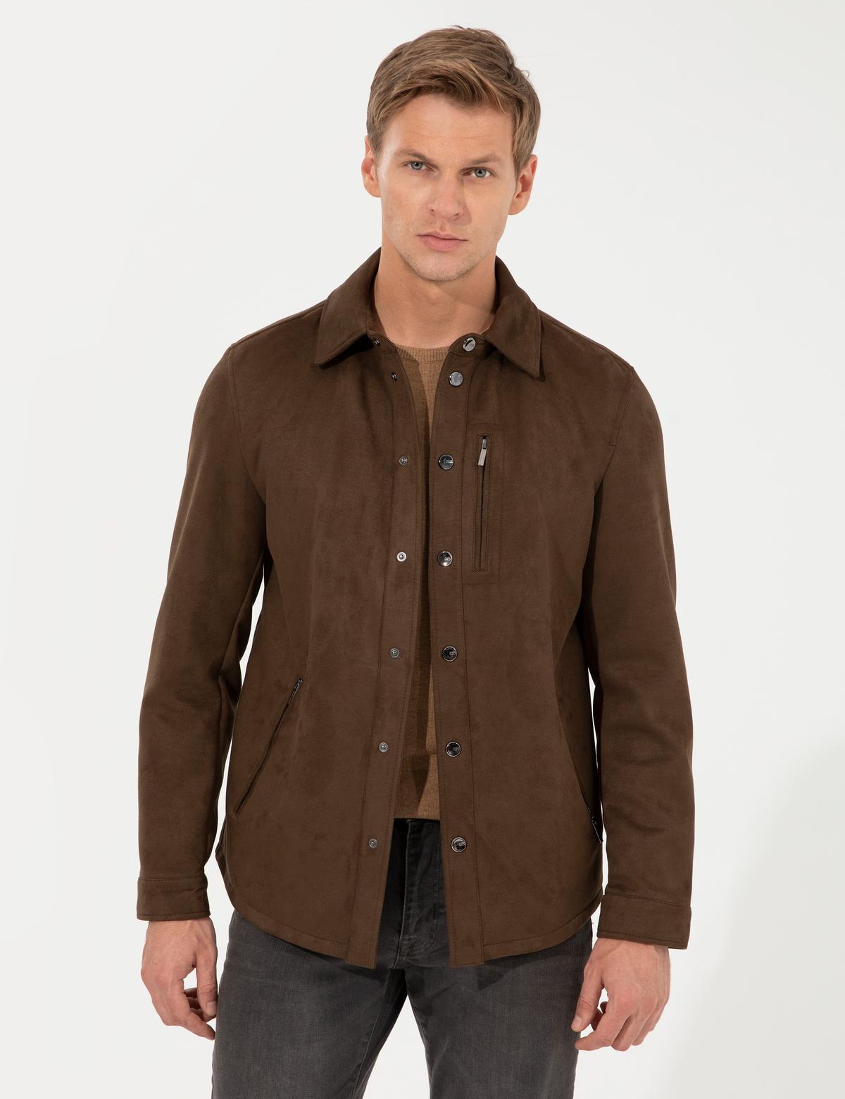 Haki Deri Ceket - 50262408023