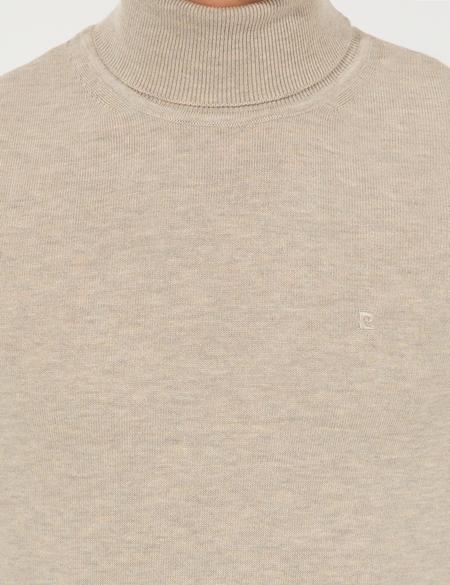 Kum Melanj Slim Fit Balıkçı Yaka Basic Triko Kazak - 50257158051