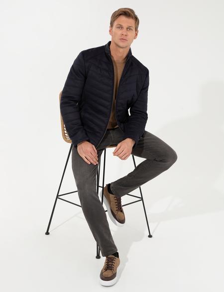 Lacivert Deri Mont - 50262400038