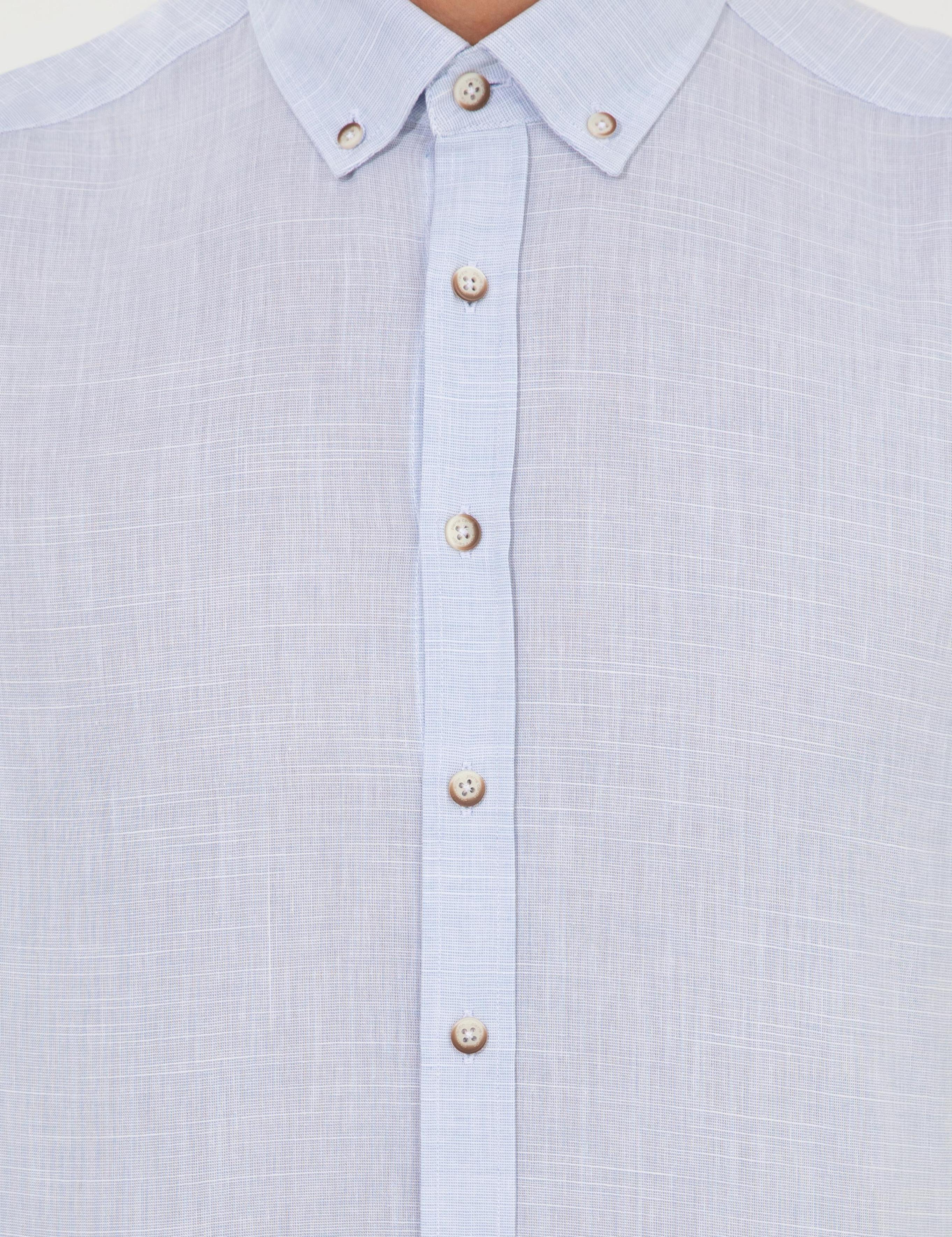 Açık Mavi Slim Fit Uzun Kollu Gömlek
