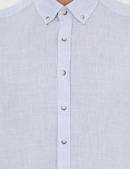 Açık Mavi Slim Fit Uzun Kollu Gömlek - 50247542018