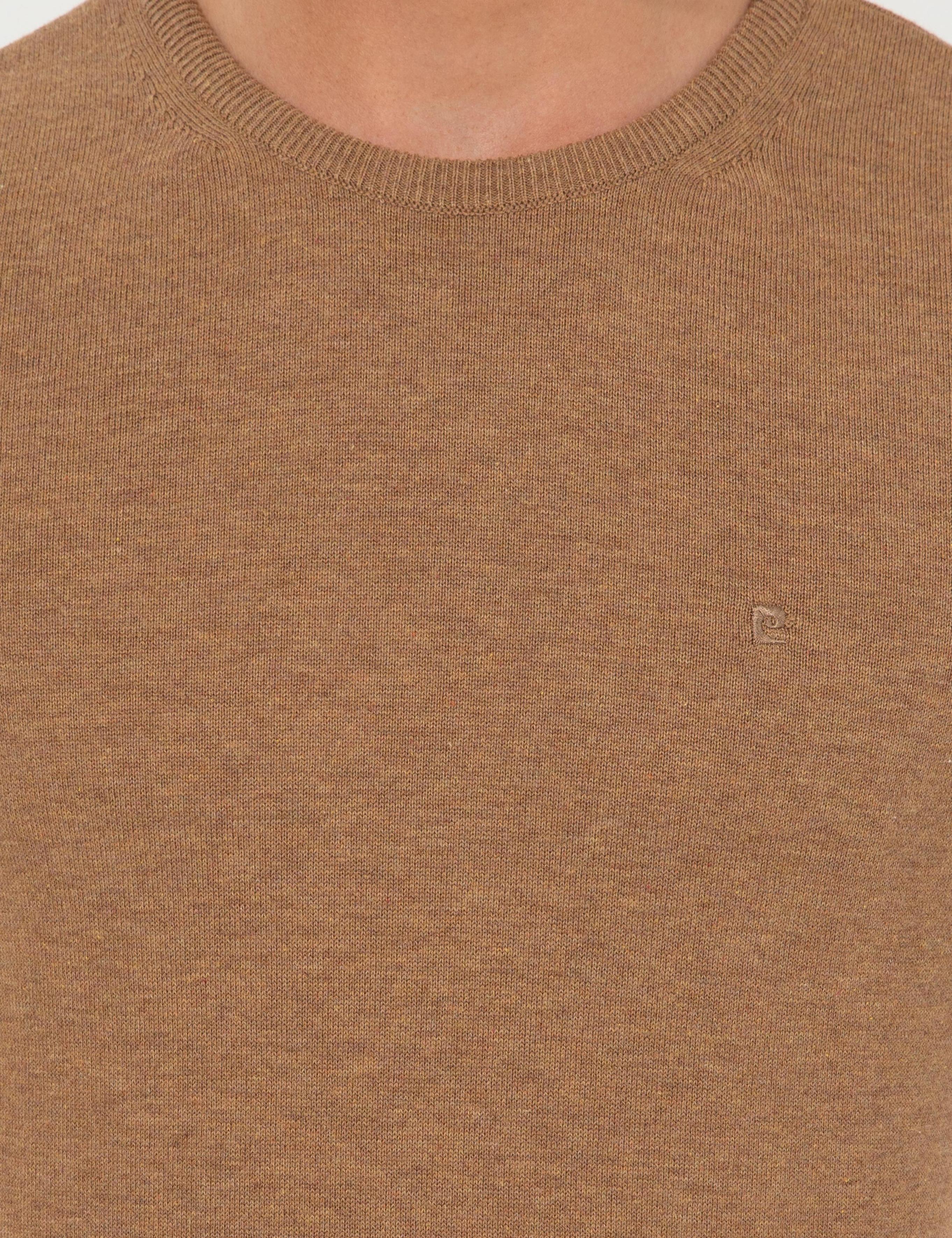 Camel Melanj Slim Fit Bisiklet Yaka Basic Triko Kazak