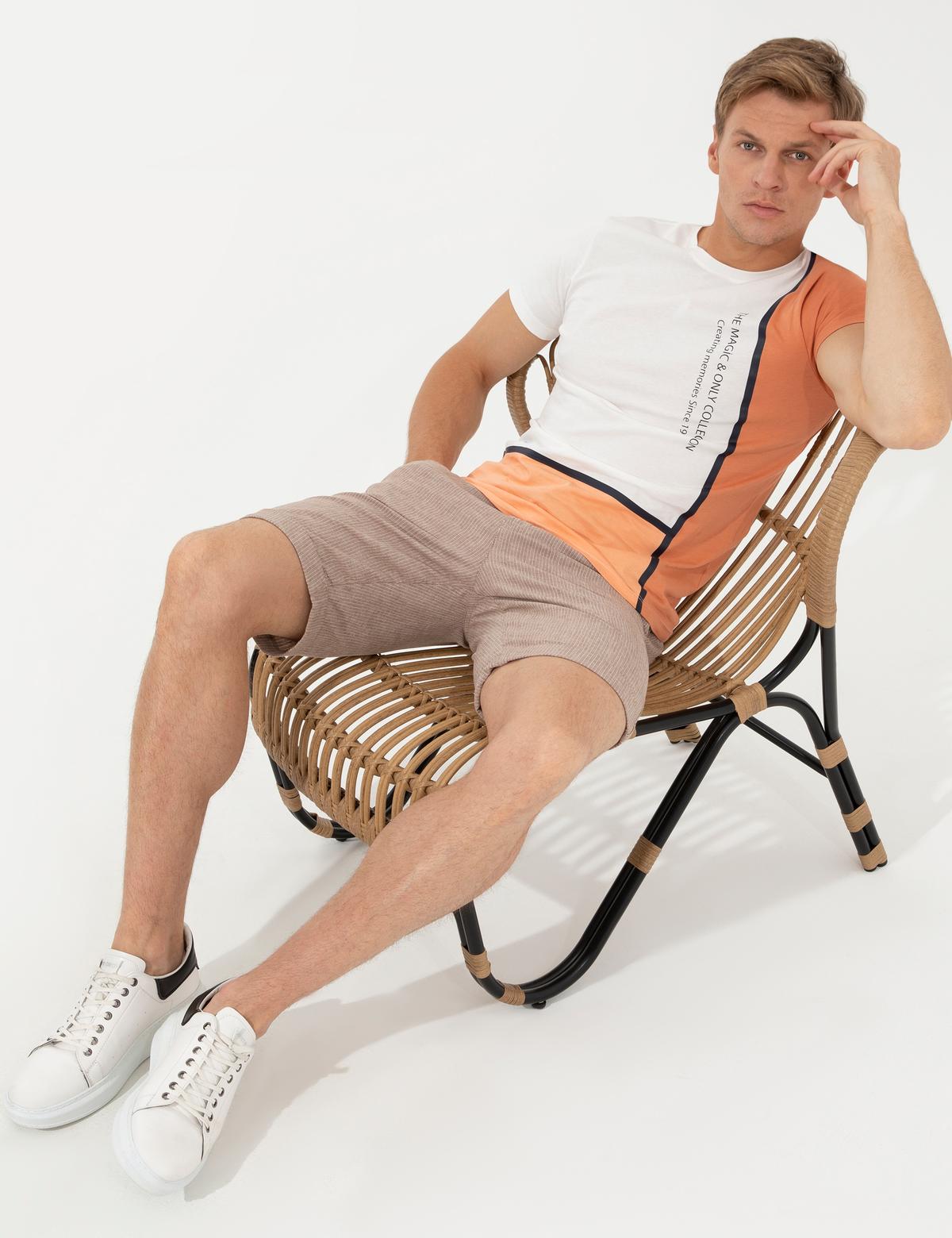 Coral Slim Fit Bisiklet Yaka Tişört - 50249351015