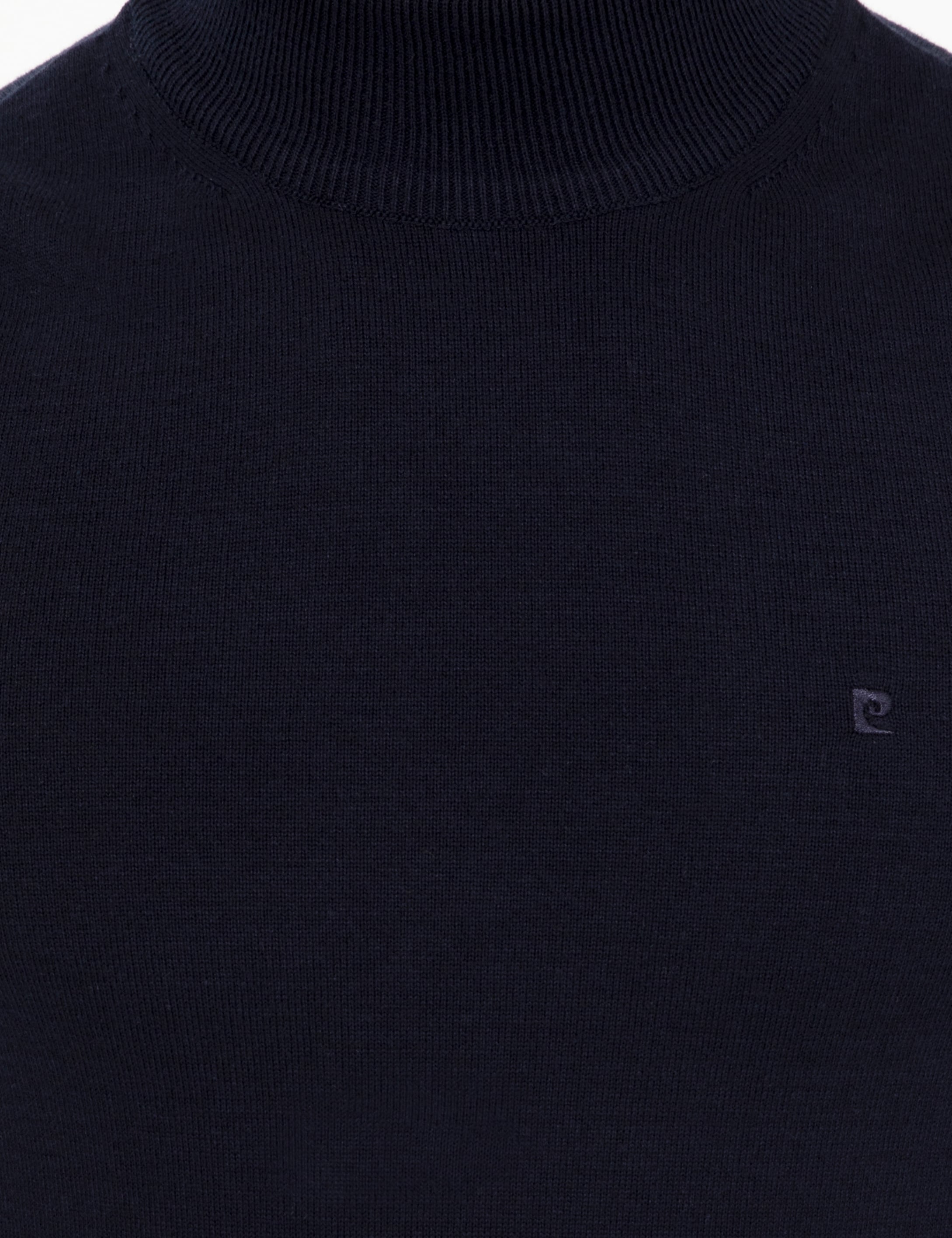 Lacivert Slim Fit Yarım Balıkçı Yaka Basic Triko Kazak