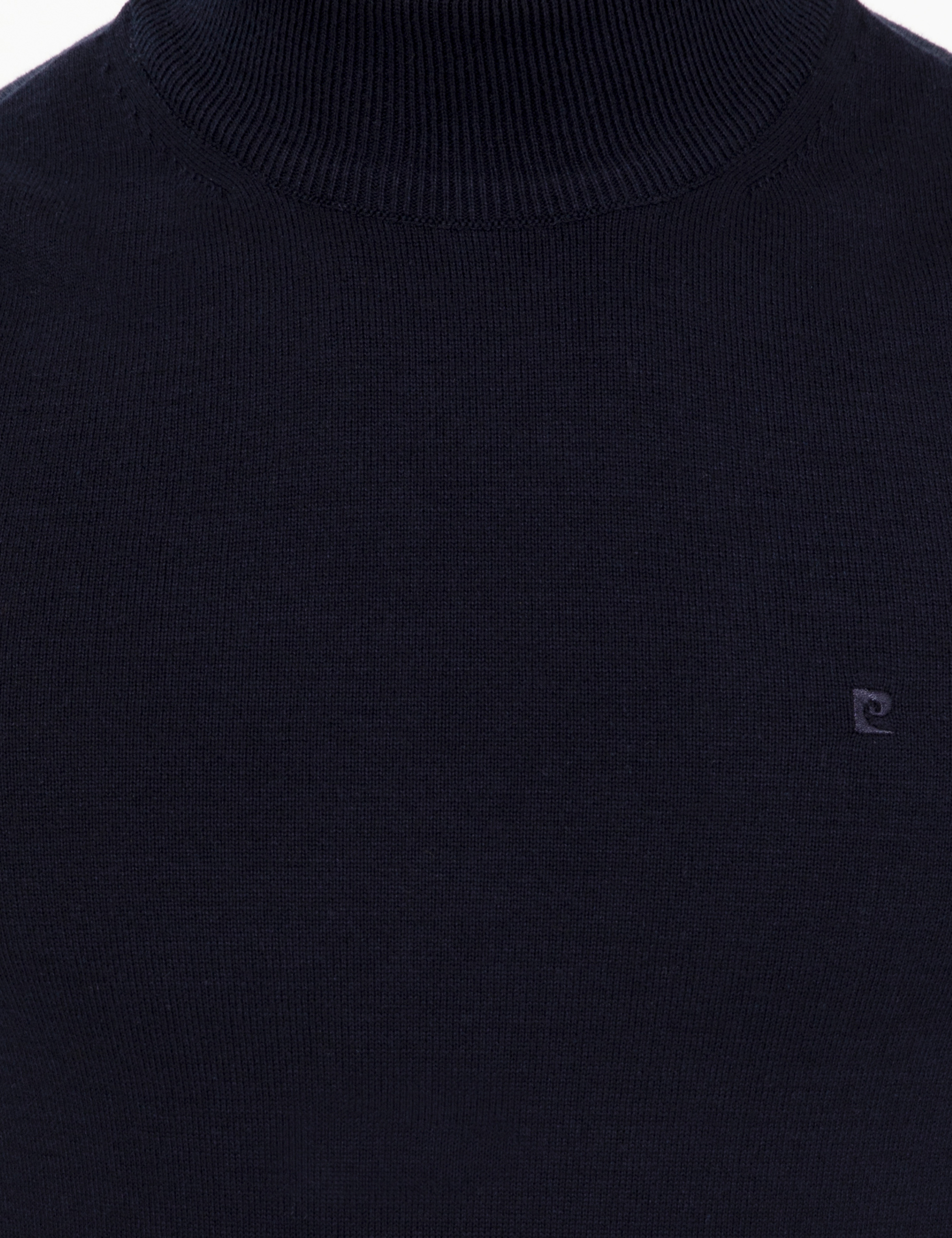 Lacivert Slim Fit Yarım Balıkçı Yaka Basic Triko Kazak