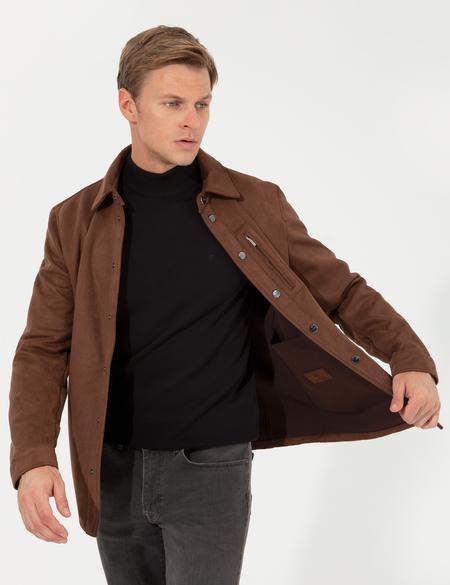 Kahverengi Deri Ceket - 50262408027