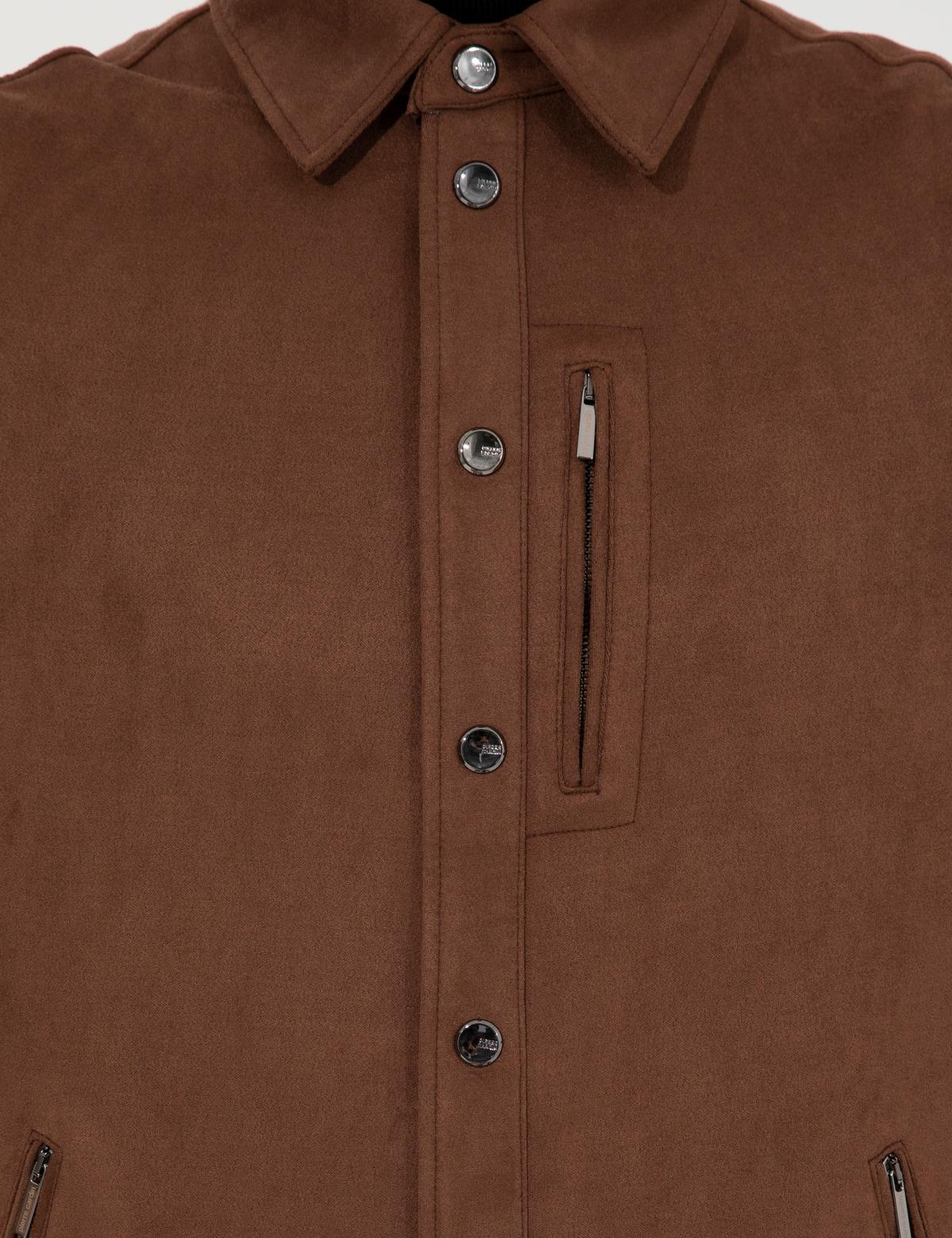 Kahverengi Deri Ceket - 50262408027