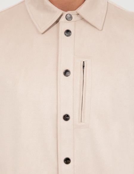 Bej Deri Ceket - 50262408036