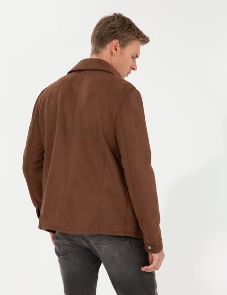 Kahverengi Deri Ceket - 50262408027