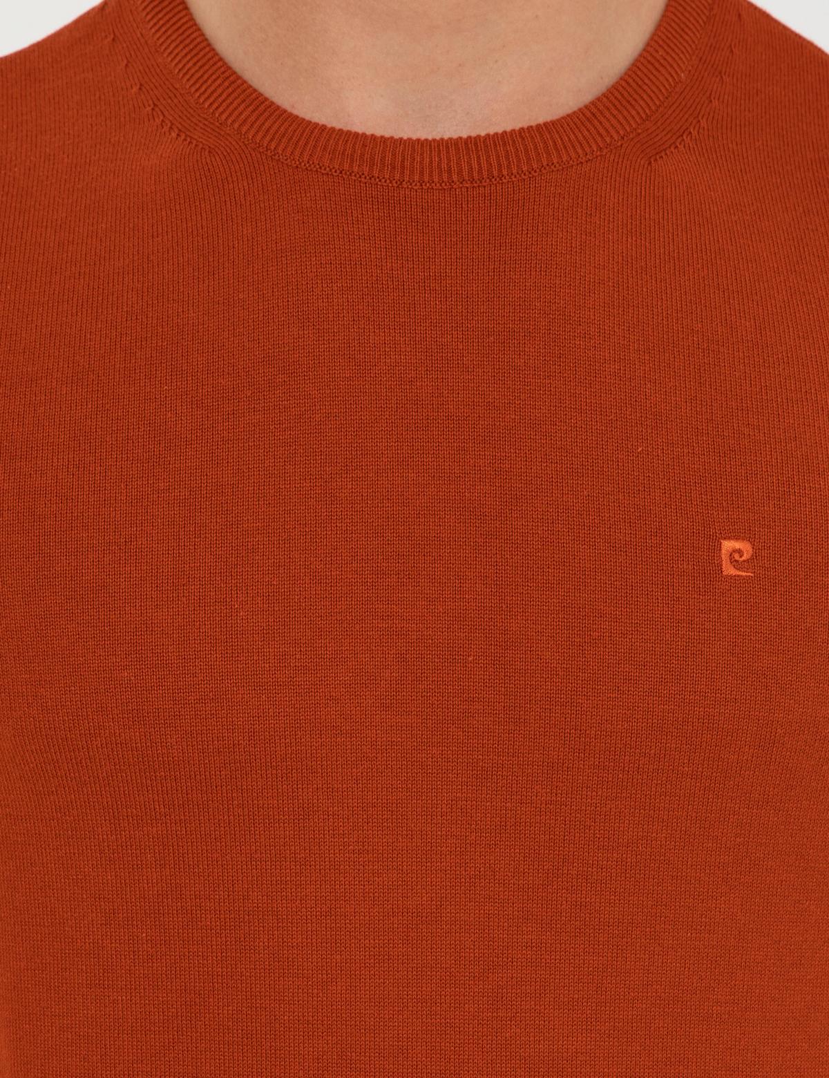 Bakır Slim Fit Bisiklet Yaka Basic Triko Kazak - 50257290138