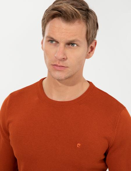 Bakır Slim Fit Bisiklet Yaka Basic Triko Kazak - 50257290138