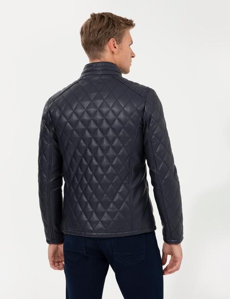 Lacivert Deri Ceket - 50262424020