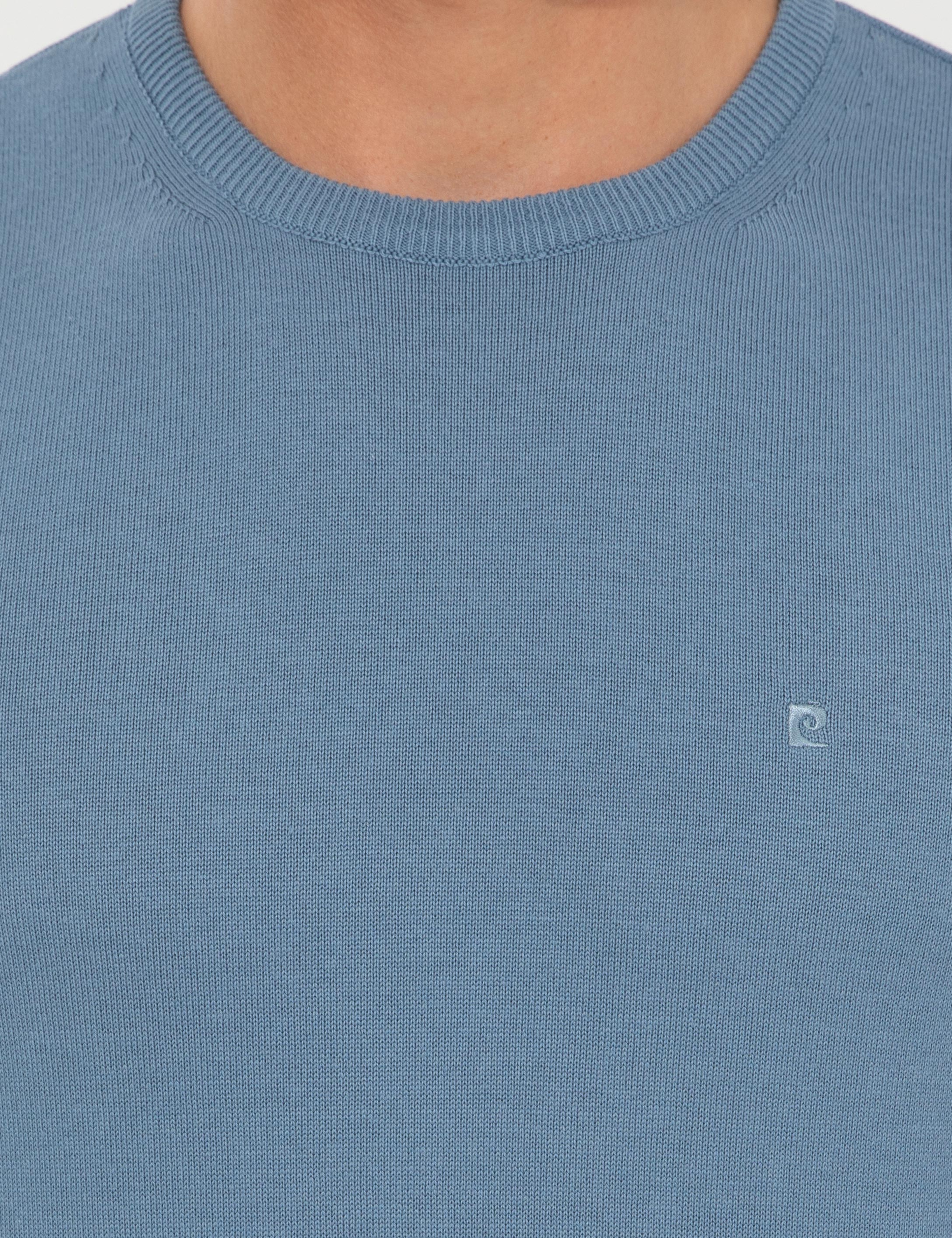 Mavi Slim Fit Bisiklet Yaka Basic Triko Kazak
