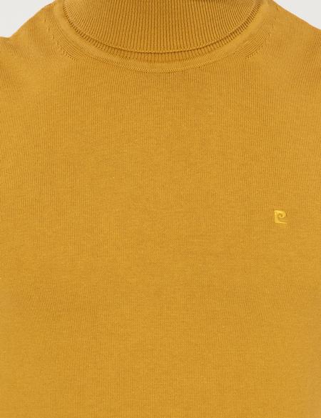 Hardal Slim Fit Balıkçı Yaka Basic Triko Kazak - 50257158036