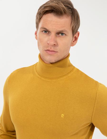 Hardal Slim Fit Balıkçı Yaka Basic Triko Kazak - 50257158036