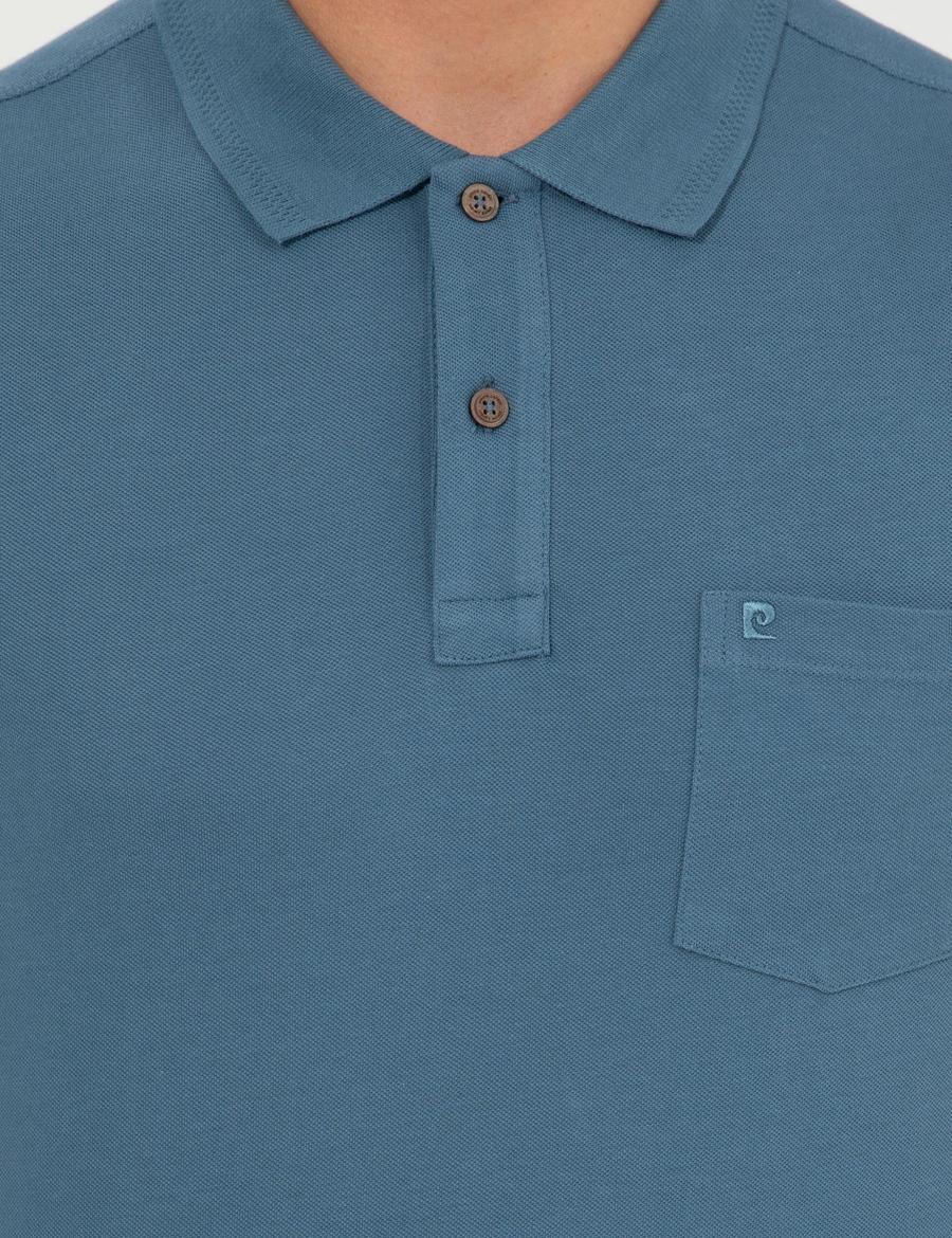 Koyu Mint Regular Fit Polo Yaka Basic Tişört