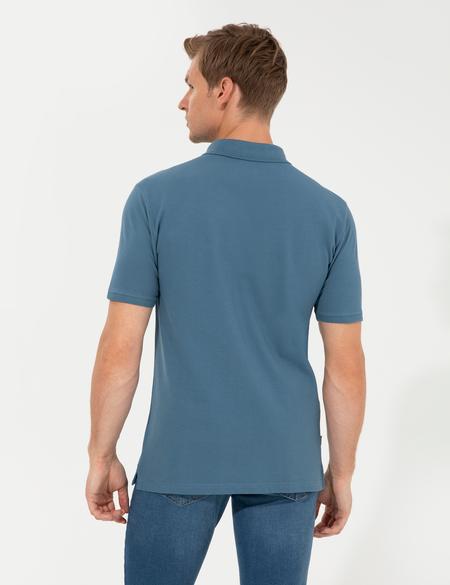 Koyu Mint Regular Fit Polo Yaka Basic Tişört - 50250209089