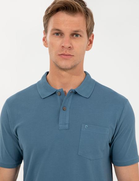 Koyu Mint Regular Fit Polo Yaka Basic Tişört - 50250209089