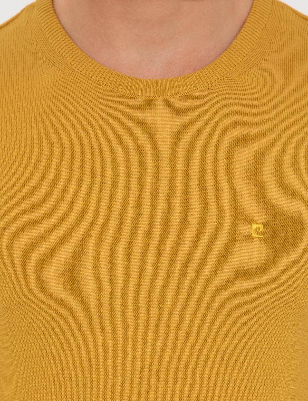 Hardal Slim Fit Bisiklet Yaka Basic Triko Kazak - 50257290080