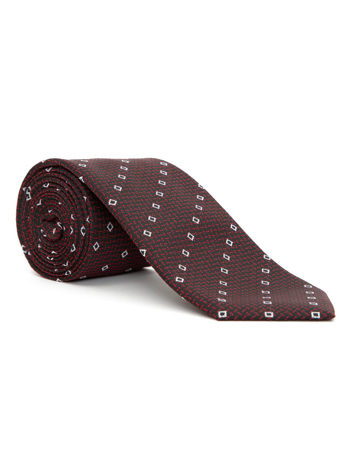 Bordo 3'lü Kravat Mendil Set - 50244736003