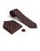 Bordo 3'lü Kravat Mendil Set