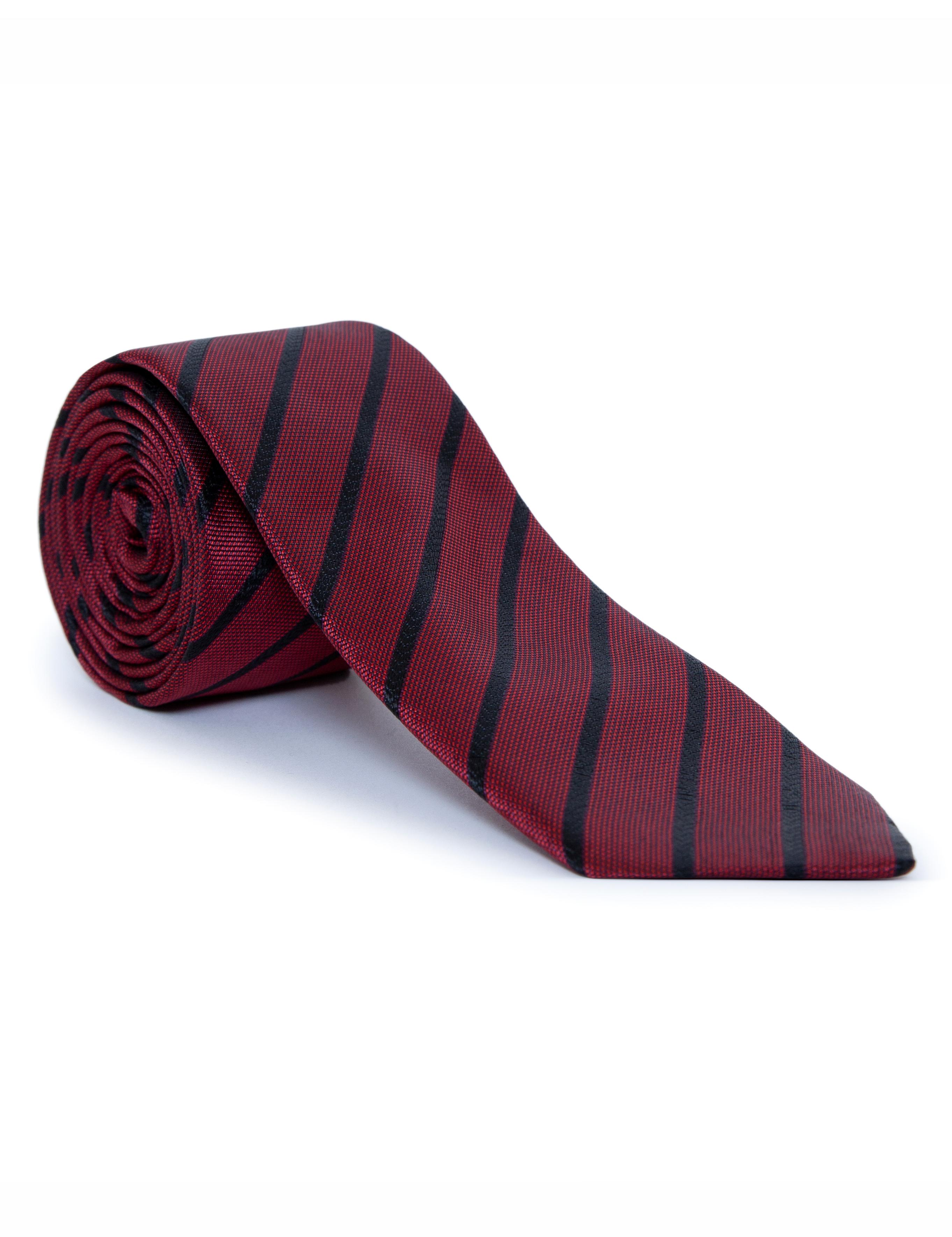 Kırmızı 3'lü Kravat Mendil Set