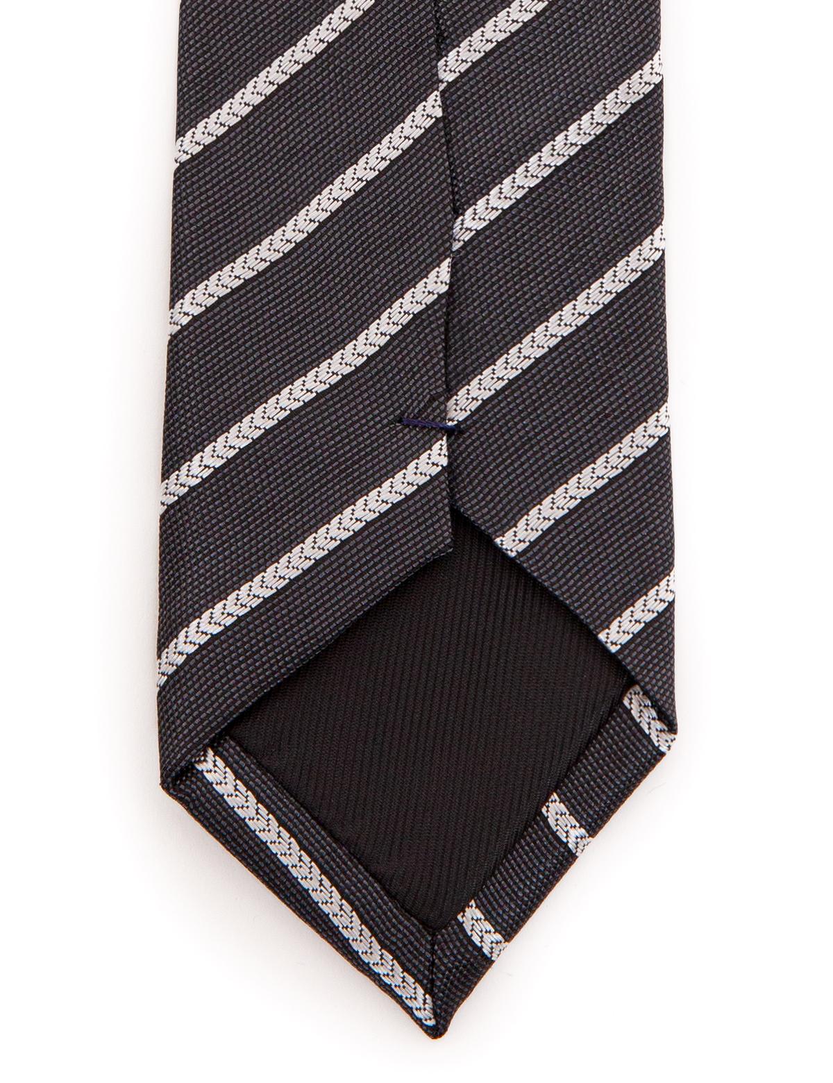 Siyah 3'lü Kravat-Mendil-Kravat İğnesi Set - 50252880001