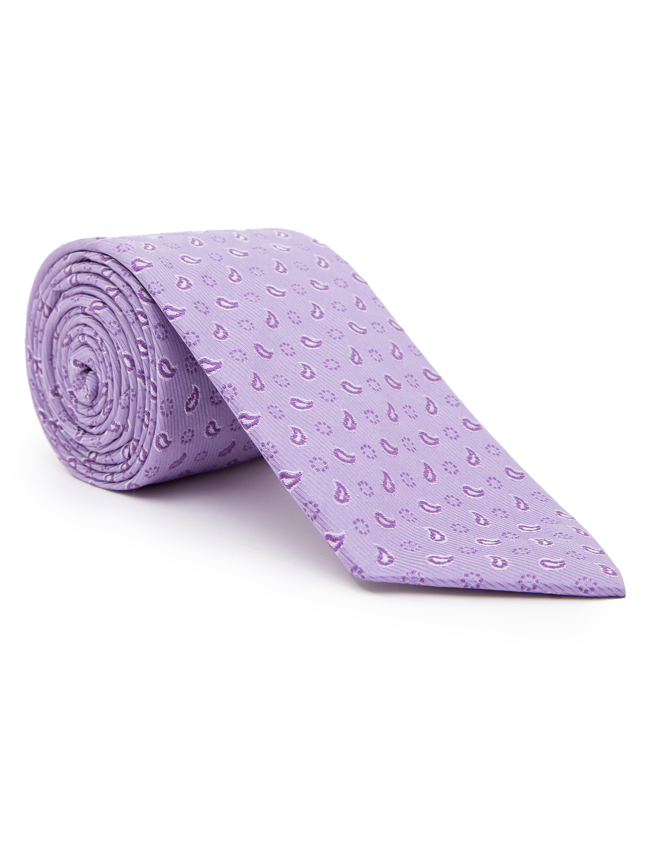 Mor 3'lü Kravat Mendil Set - Image 2