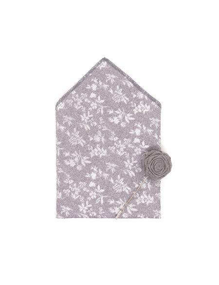 Gri 3'lü Kravat Mendil Set - 50258884001