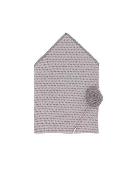 Gri 3'lü Kravat Mendil Set - 50258879001