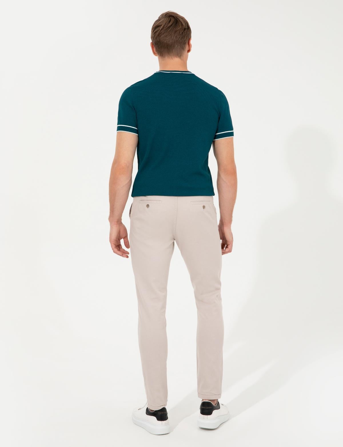 Bej Slim Fit Kanvas Pantolon - 50259251020