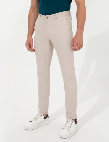 Bej Slim Fit Kanvas Pantolon - 50259251020