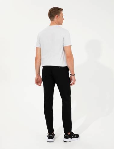 Siyah Slim Fit Kanvas Pantolon