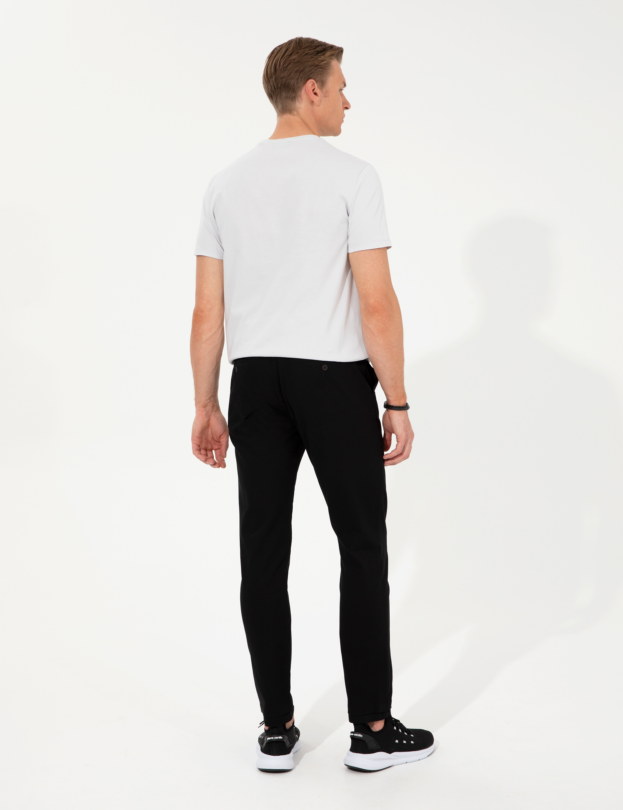 Siyah Slim Fit Kanvas Pantolon